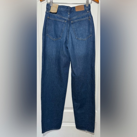 NWT Madewell Baggy Straight Jeans in Dark Worn Indigo Wash - Picture 7 of 11